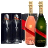 Set 2 Fl. G.H.Mumm Champagner Brut / Rosé + 2 Gläser